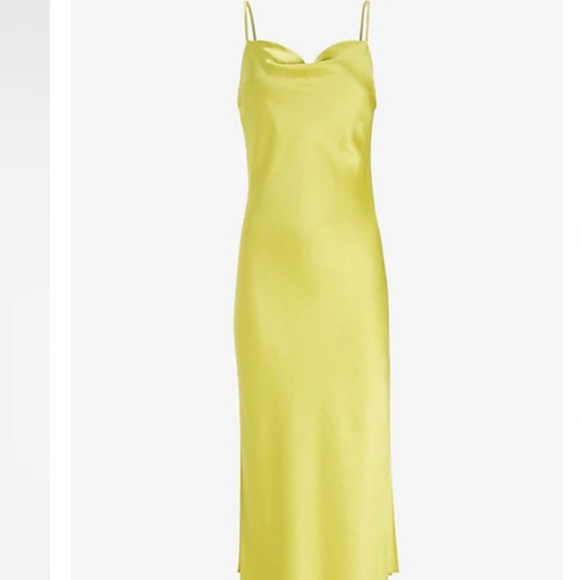 Satin Cowl Neck Asymmetrical
Hem Maxi Slip Dress - Picture 3 of 3